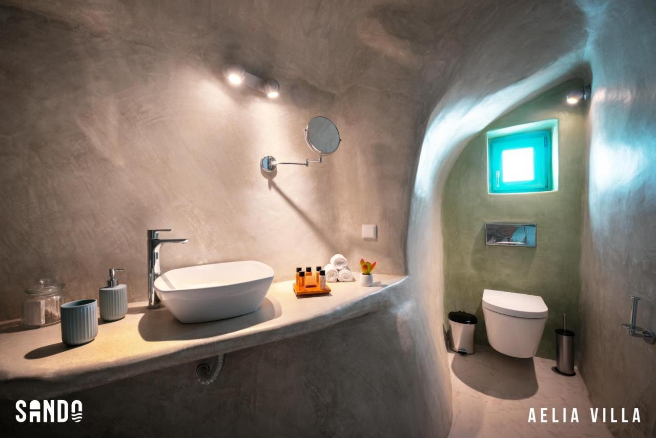 Sando Traditional Cave Villas With Jacuzzi And Sea View Vourvoúlos 외부 사진