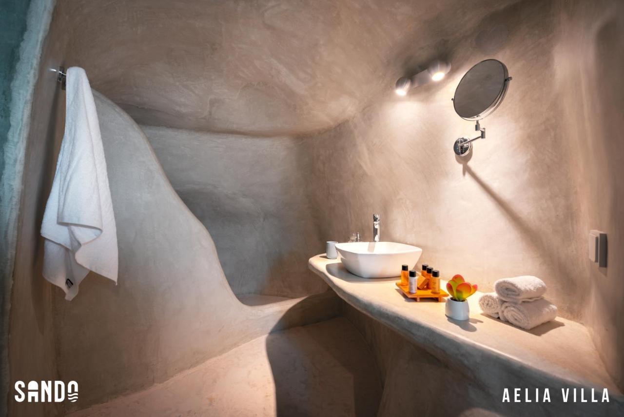 Sando Traditional Cave Villas With Jacuzzi And Sea View Vourvoúlos 외부 사진